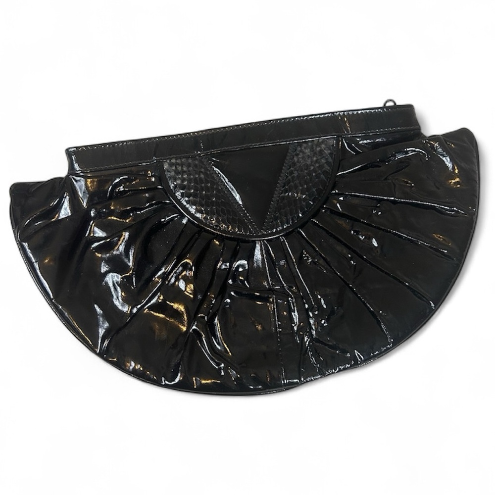Vintage Reem leather Elegant Black Women's Clutch made in USA